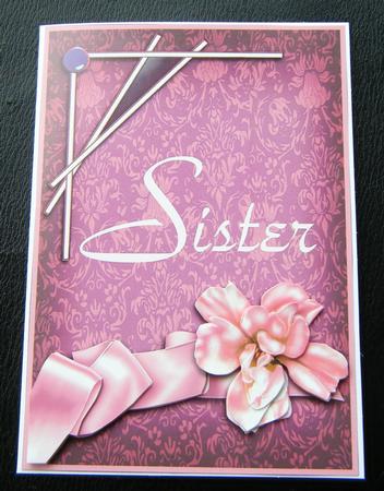 Rich Nouveau - Sister - Card Front with Decoupage by Charlie Angel
