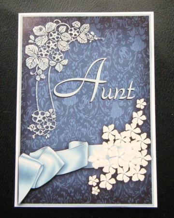 Rich Nouveau - Aunt - Card Front with Decoupage by Charlie Angel