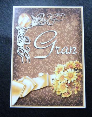Rich Nouveau - Gran - Card Front with Decoupage by Charlie Angel