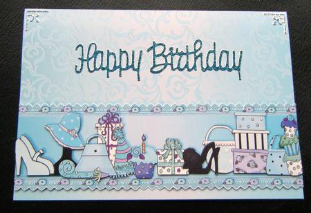 Aqua Girly Accessories Backing Paper by Charlie Angel