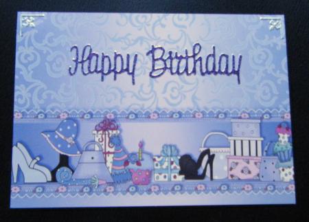 Blue Girly Accessories Backing Paper by Charlie Angel