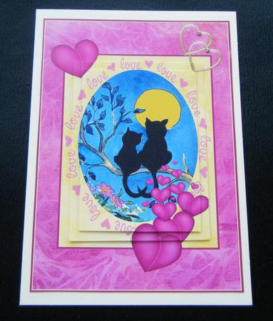 Cat Sweethearts Step by Step Valentines Card by Charlie Angel