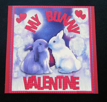 My Bunny Valentine - Card Front with Bottom Stacker by Charlie Angel