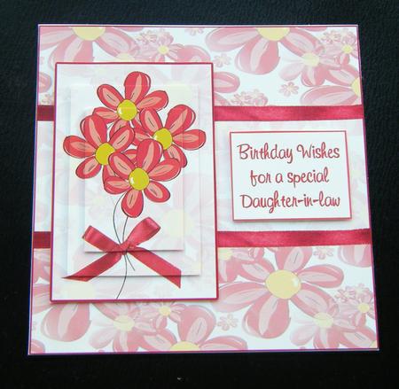 6x6 Inch Reddidy Red Pyramid Card Topper by Charlie Angel
