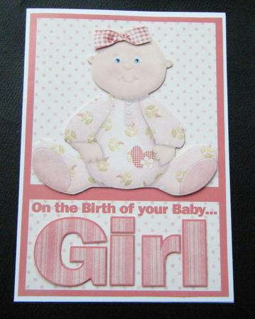 Congratulations on Your Baby Girl Decoupage Design by Charlie Angel