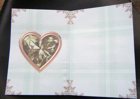Peridot Birthstone Golden Heart Insert by Charlie Angel
