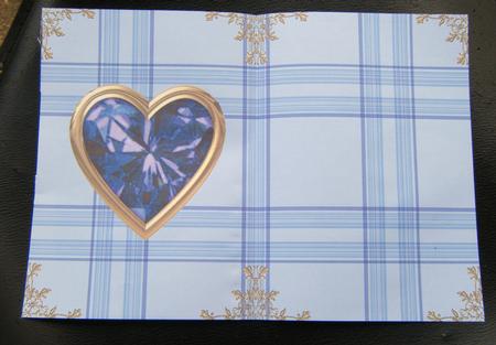 Sapphire Birthstone Golden Heart Insert by Charlie Angel