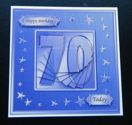 70th Bright Metallic Age Quick Card with Twisted Pyramage by Charlie Angel