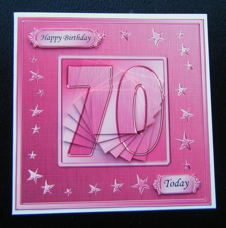 70th Bright Metallic Age Quick Card with Twisted Pyramage by Charlie Angel