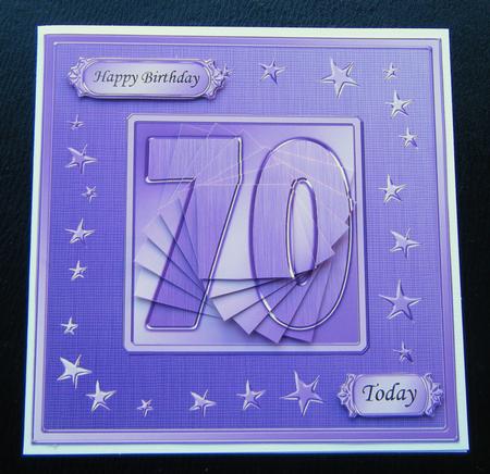 70th Bright Metallic Age Quick Card with Twisted Pyramage by Charlie Angel