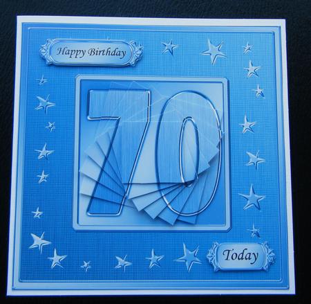 70th Bright Metallic Age Quick Card with Twisted Pyramage by Charlie Angel