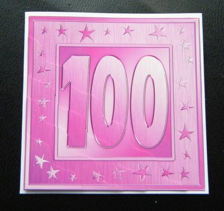 100th Bright Metallic Age Wavy Corner Side Stacker Topper by Charlie Angel