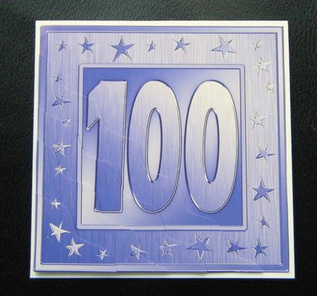 100th Bright Metallic Age Wavy Corner Side Stacker Topper by Charlie Angel