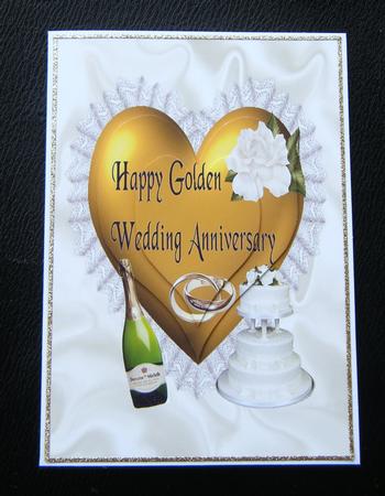 Golden Wedding Anniversary A4 Topper by Charlie Angel