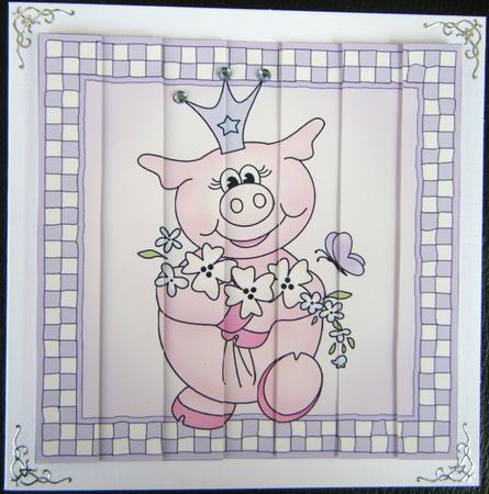 Princess Piggywig Quick Card with Side Stacker Topper by Charlie Angel