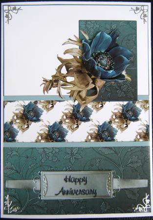 Teal Anemone Card Front Various Occasions by Charlie Angel