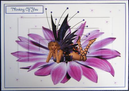 Faery Daisy A4 Card Front by Charlie Angel