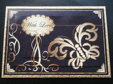 Feather Butterfly & Swirls Various Occasions Card by Charlie Angel