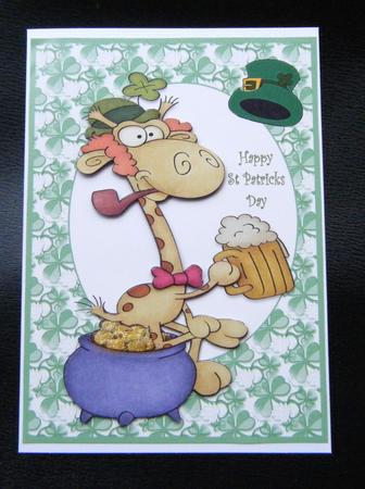 St Patricks Day Giraffe by Charlie Angel