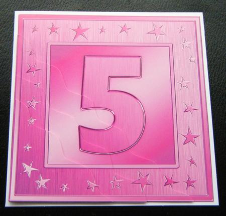 5th Bright Metallic Age Wavy Corner Side Stacker Topper by Charlie Angel