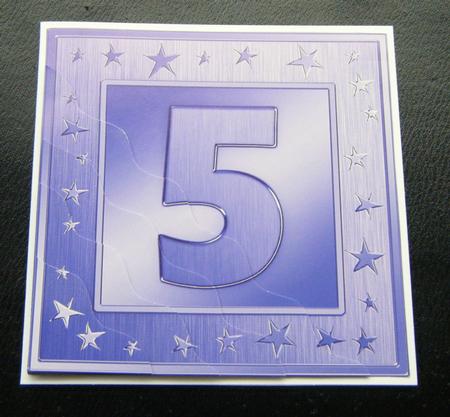 5th Bright Metallic Age Wavy Corner Side Stacker Topper by Charlie Angel