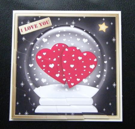 Love Globe Wavy Corner Side Stacker Topper by Charlie Angel