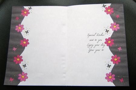 Daisy & Butterfly Wishes Insert in Colour by Charlie Angel