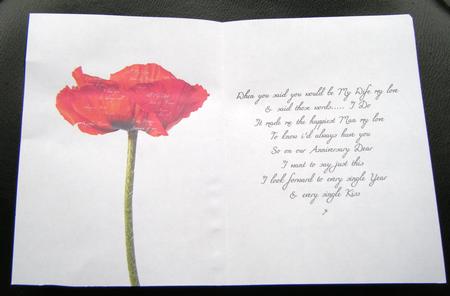 Poppy & Words Insert Anniversary by Charlie Angel