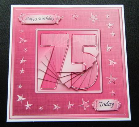 75th Bright Metallic Age Quick Card with Twisted Pyramage by Charlie Angel