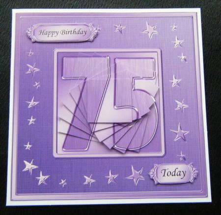 75th Bright Metallic Age Quick Card with Twisted Pyramage by Charlie Angel