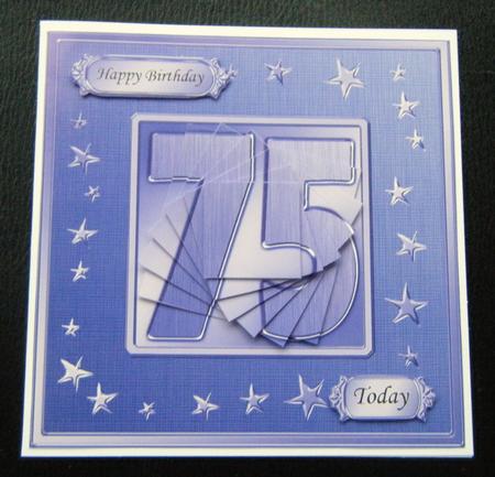 75th Bright Metallic Age Quick Card with Twisted Pyramage by Charlie Angel