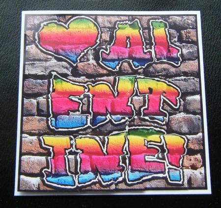 Graffiti Valentine Wavy Corner Side Stacker Topper by Charlie Angel