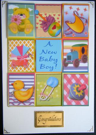 New Baby Picture Blocks Quick Card by Charlie Angel