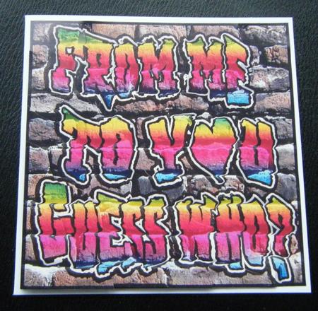 Graffiti Me to You Guess Who Wavy Corner Side Stacker by Charlie Angel