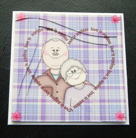 Anniversary Love Wavy Edged Spiral Side Stacker Card by Charlie Angel