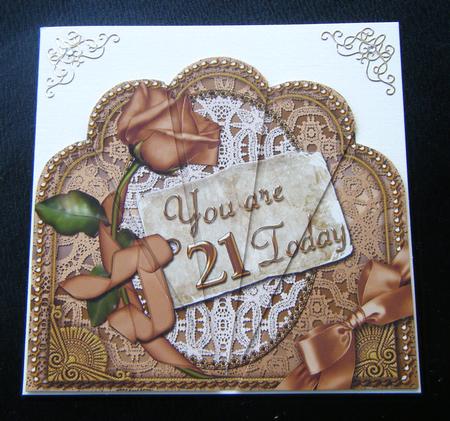 Gold 21 Today Ornate Scallop Deco Stacker by Charlie Angel