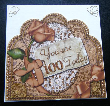 Gold 100 Today Ornate Scallop Deco Stacker by Charlie Angel