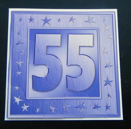 55th Bright Metallic Age Wavy Corner Side Stacker Topper by Charlie Angel