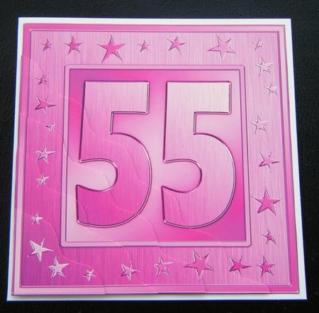 55th Bright Metallic Age Wavy Corner Side Stacker Topper by Charlie Angel