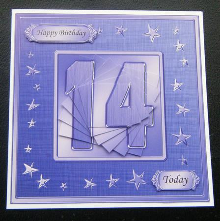 14th Bright Metallic Age Quick Card with Twisted Pyramage by Charlie Angel