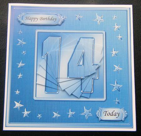 14th Bright Metallic Age Quick Card with Twisted Pyramage by Charlie Angel