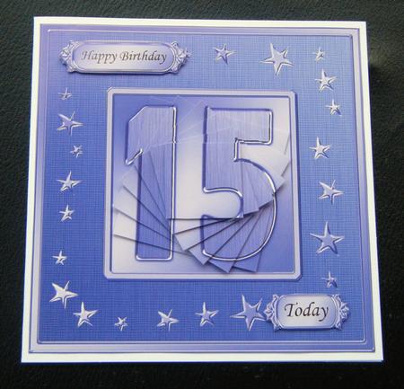 15th Bright Metallic Age Quick Card with Twisted Pyramage by Charlie Angel