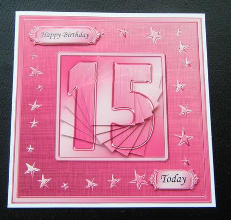 15th Bright Metallic Age Quick Card with Twisted Pyramage by Charlie Angel