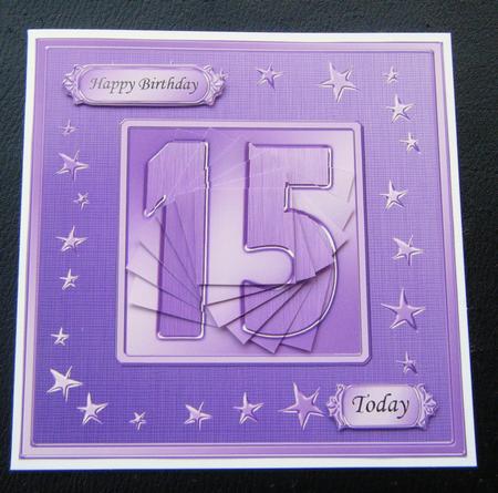 15th Bright Metallic Age Quick Card with Twisted Pyramage by Charlie Angel