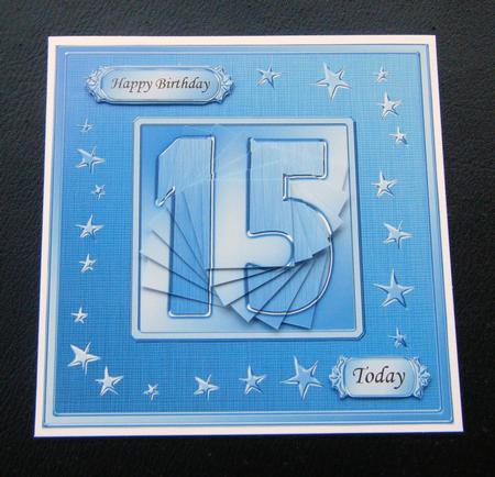 15th Bright Metallic Age Quick Card with Twisted Pyramage by Charlie Angel