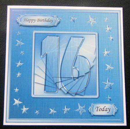 16th Bright Metallic Age Quick Card with Twisted Pyramage by Charlie Angel