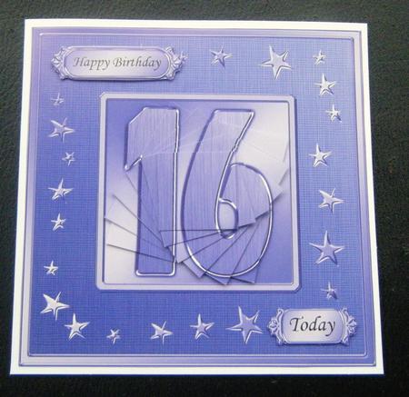 16th Bright Metallic Age Quick Card with Twisted Pyramage by Charlie Angel