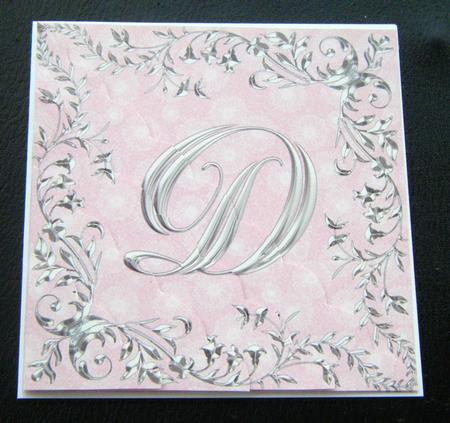 Sterling Silver Initial - D - Corner Stacker Card by Charlie Angel