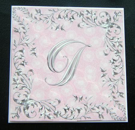 Sterling Silver Initial - I - Corner Stacker Card by Charlie Angel