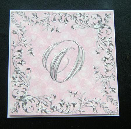 Sterling Silver Initial - O - Corner Stacker Card by Charlie Angel